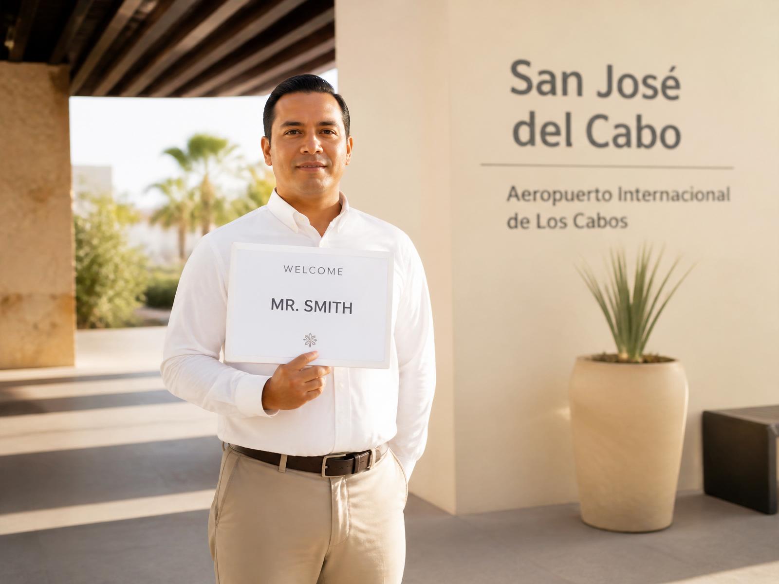 Airport arrival with a private driver at SJD